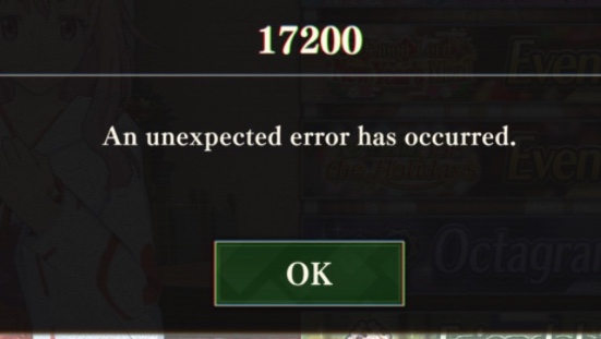 An Unexpected Error Has Occurred 17200 Magicrystal