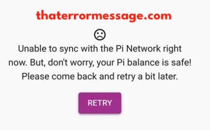 Unable To Sync With The Pi Network Right Now