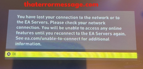 You Have Lost Your Connection To The Network Ea Servers
