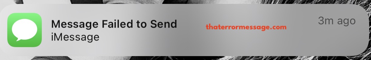 Message Failed To Send Imessage