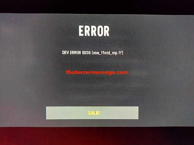 Dev Error 6036 Valorant