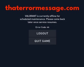 Error Code 46 Valorant