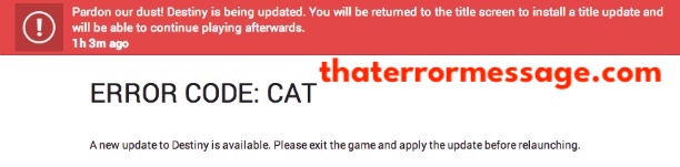 Error Code Cat Help Bungie