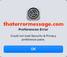 Could Not Load Security Privacy Preference Pane Macos