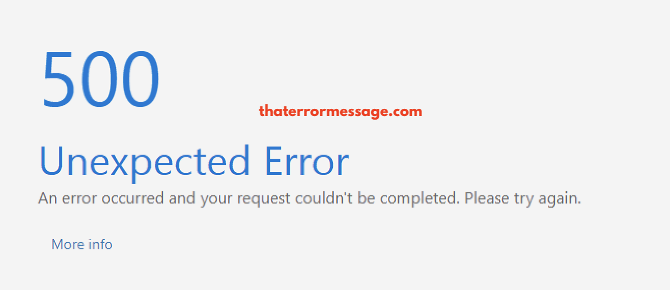 500 Unexpected Error Protection Office