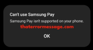 Cant Use Samsung Pay