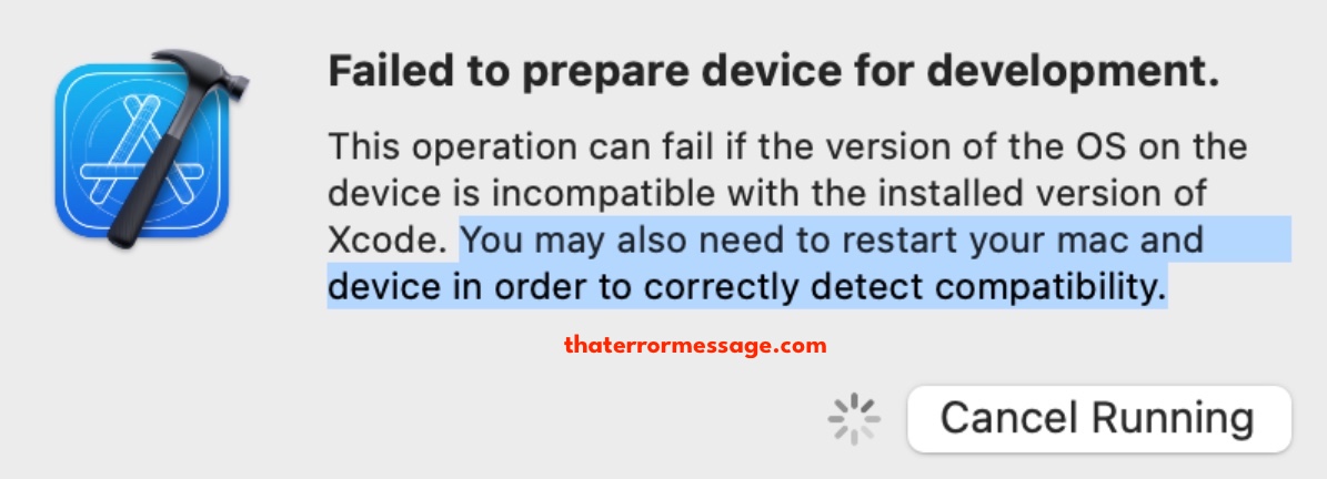 Failed To Prepare Device For Development Xcode