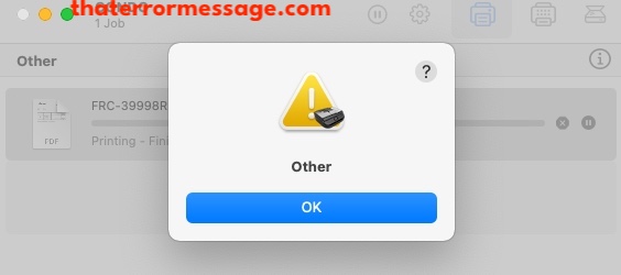 Macos Printer Other Error