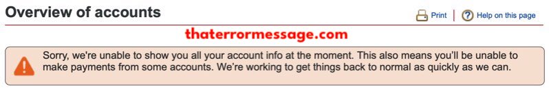Sorry Were Unable To Show You All Your Account Info At The Moment Ask Nationwide