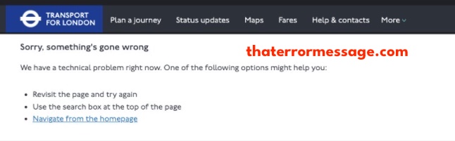 Technical Problem Transport For London