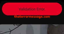 Validation Error Pinterest