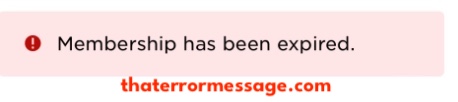 Membership Has Been Expired Virgin