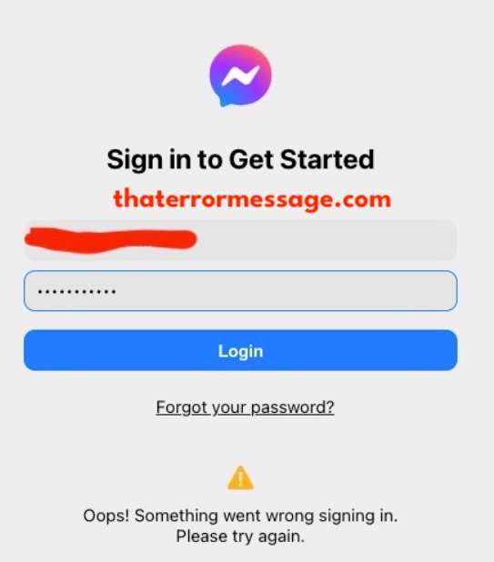 Something Went Wrong Signing In Facebook Messenger