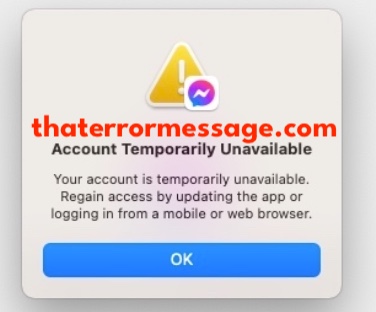 Yout Account Is Temporarily Unavailable Facebook Messenger