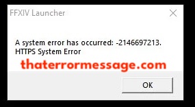 Ffxiv Launcher System Error