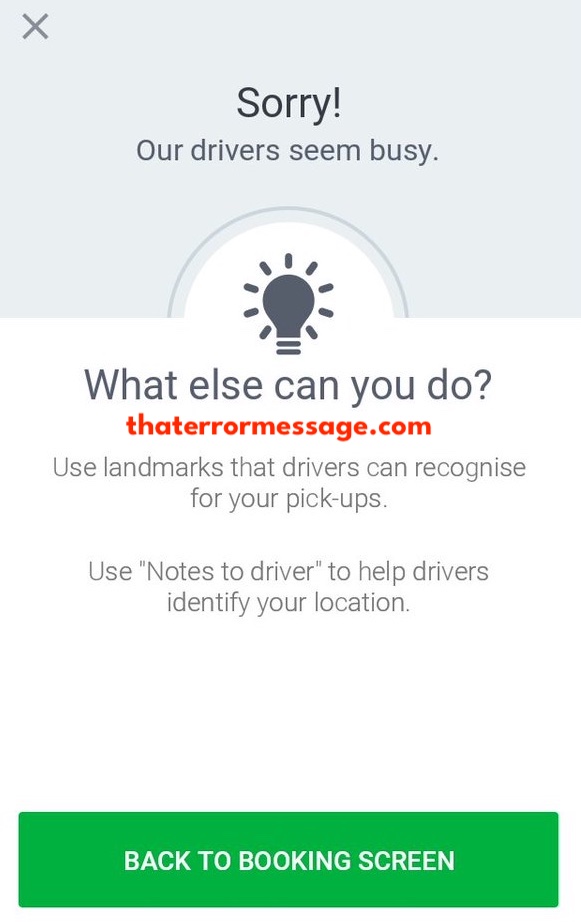 Grab Driver Error