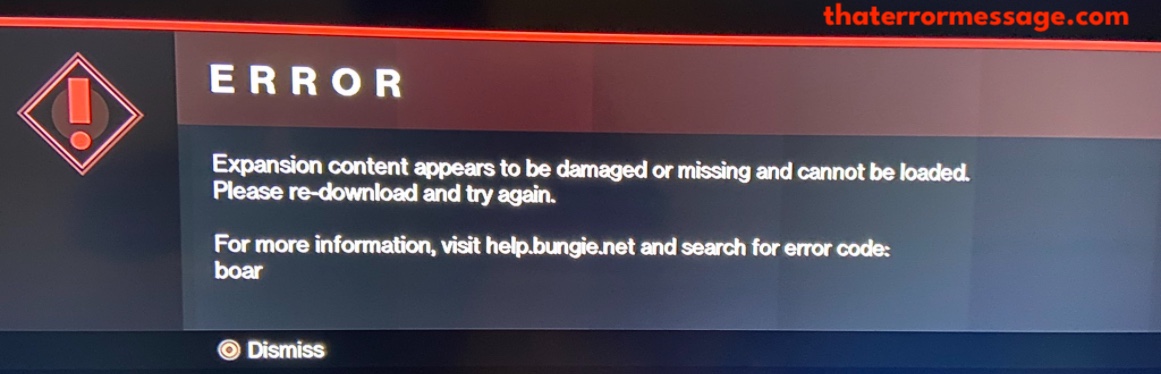 Expansion Content Appears To Be Missing Detsiny