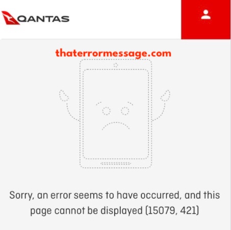 Page Cannot Be Displayed 15079 421 Qantas