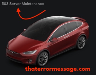 Tesla App 503 Server Maintenance