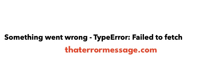 Failed To Fetch Turbo Tax