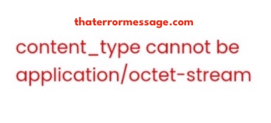 Content Type Octet Stream Opeansea