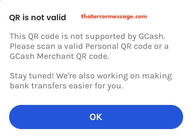 Qr Code Not Supported By Gcash