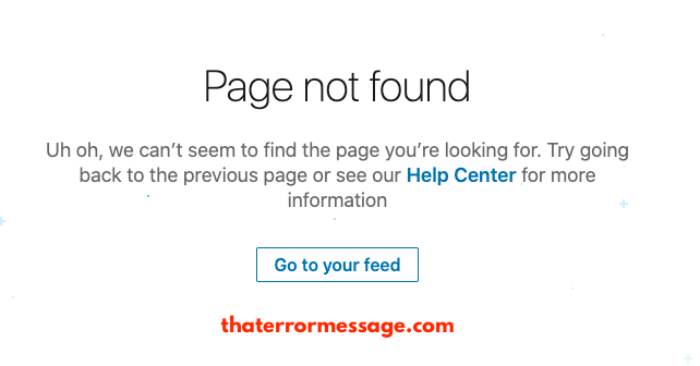 Linkedin Page Not Found