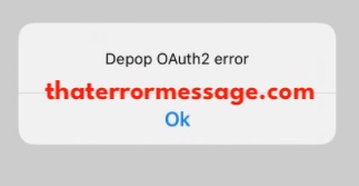 Depop 0auth2 Error Message
