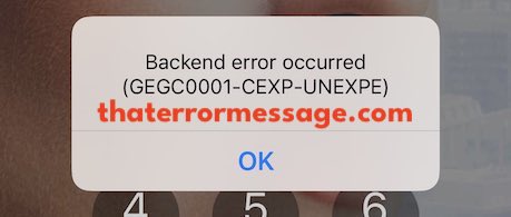 Backend Error Occurred Belfius