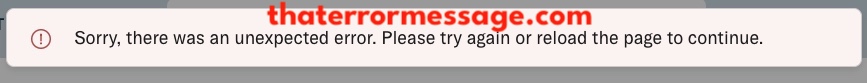 Unexpected Error N26