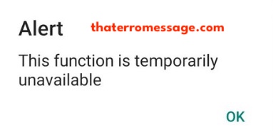 Function Is Temporarily Unavailable Gt Bank
