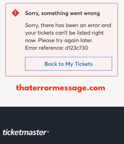 Tickets Cant Be Listed Right Now Ticketmaster