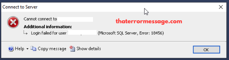 Sql Server Error 18456