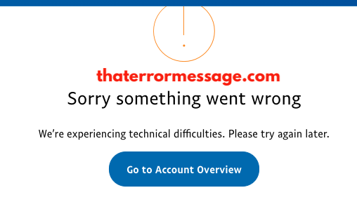 Were Experiencing Technical Difficulties Paypal