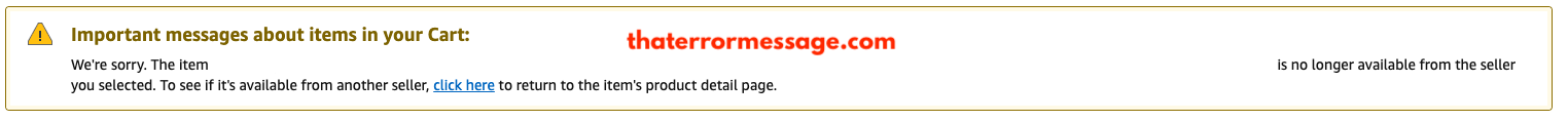 Important Messages About Items In Your Cart Amazon