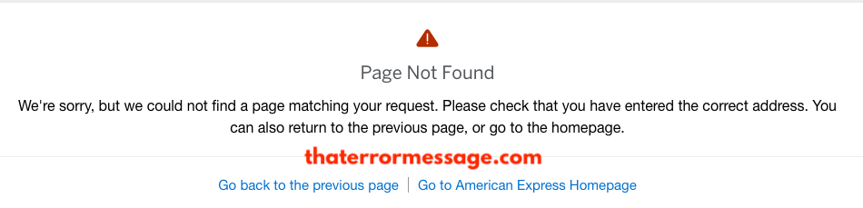 Page Not Found American Express