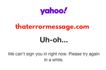 We Cant Sign You In Right Now Yahoo Mail