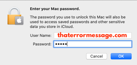 The Password You Use To Unlock This Mac Will Also Be Used To Access Saved Passwords