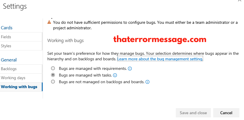 You Do Not Have Sufficient Permissions To Configure Bugs