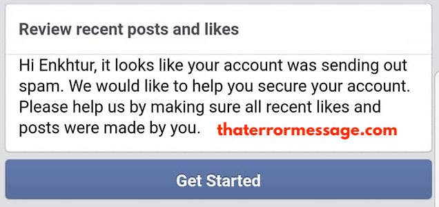 It Looks Like Your Account Was Sending Out Spam Facebook