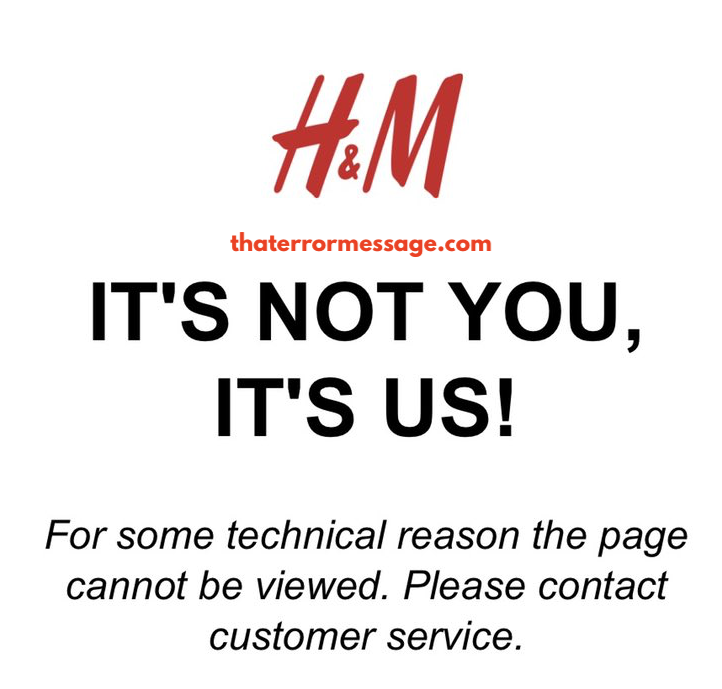 Its Not You Its Us H And M