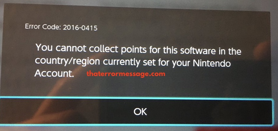 You Cannot Collect Points For This Software In The Country Region Nintendo
