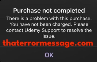 Purchase Not Completed Udemy