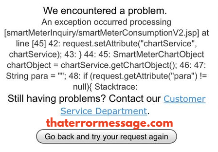 Alectra Energy We Encountered A Probiem Exception Occurred