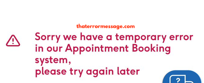 Boots Pharmacy Sorry We Have A Temporary Error In Our Appointment Booking System