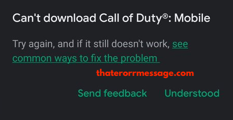 Cant Download Call Of Duty Mobile