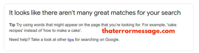 Google Looks Like There Arent Many Great Matches For Your Search
