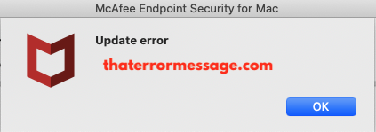 Mcafee Endpoint Security Update Error Mac