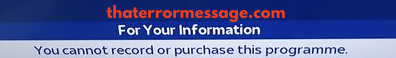 Sky Tv You Cannot Record Or Purchase This Programme