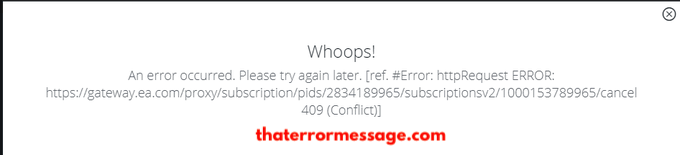 Whoops An Error Occurred Ea